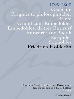 cover image of Sämtliche Werke, Briefe und Dokumente. Band 8